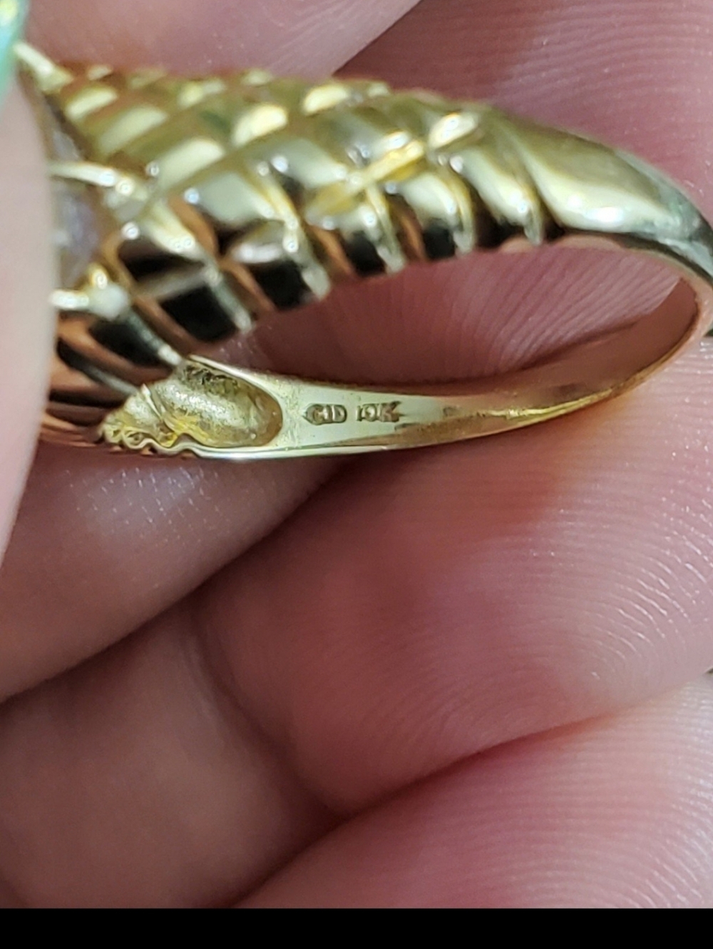 10k trillion quartz ring size 9. Can be resized by a jeweler. Stamped 10k genuin - Picture 7 of 11
